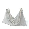 Kvällspåsar HANDLA RHINSTONES CLUTCH PAG Silver Shiny Crystal Dinner Wedding Purses and Handbag Designer Shoulder 220623