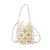 Evening Bags Mini Pearl Beaded Bag White Fairy Portable Messenger With Chain Female Purses And Handbags Cross Body Woman 1PC