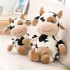 Peluche vache à lait 30-50cm, jouet mignon, bétail Kawaii, animaux en peluche, poupée créative, cadeau d'anniversaire et de noël pour bébés enfants