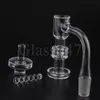 Terp Slurper Banger avec retenue de chaleur XL, soudure complète, clous à bord biseauté avec pilule de Quartz, capuchon de carburateur pour plate-forme Dab, bong en verre