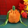 Gift Wrap 10 Pcs Pumpkin Bags Little Hallowee With Drawstring Thanksgiving Candy For Goodies