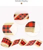Christmas Fall Crafts Decoration Wired Edge Ribbons Black White Buffalo Plaid Ribbon for DIY Gift Wrapping RRA365
