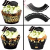 Abastecimento festivo de 50pcs /pacote decoração de halloween wrapcake wrappers wraps case hollow laser cortado para decoração de gadgets de festa