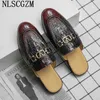 Dres schoen indoor slipper man zomer heren halve schoen voor 2022 lederen casual zapatilla claquette chausure 220723