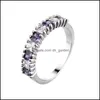 Кластерные кольца кластерные кольца модные красные фиолетовые черные камень CZ Настоящее серельное кольцо.