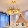 Plafonniers Chambre d'enfants Couronne Lustre En Cristal Fille Garçon Moderne Minimaliste Princesse Lampe Chambre