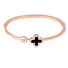 Korean Fashion Lucky Four-Leaf Clover Bracelet Rose Gold Environmental Protection Watch Accessory/Jewelry Wholesale Factory Direct Sales