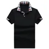 Toptan 2212 Yaz Yeni Polos Gömlekleri Avrupa ve Amerikan Erkekler Kısa Kollu Sıradan Renklendirme Pamuklu Büyük Boyutlu İşlemeli Moda T-Shirts S-2XL