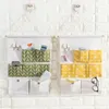 Aufbewahrungstaschen 7 Taschen Wand hängende Baumwollwäsche Tür Organisator wasserdichte Beutel Schlafzimmer Home Office Container Dekoration