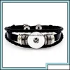 Bedelarmbanden sieraden aankomst Noosa snap knoppen armband 18 mm gember snaps mti-layer gevlochten wrap voor vrouwenmensen s f otvr7