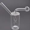 Mini Clear Glass Oil Burner Bong Water Pipes with Thick Hookah Pyrex Recycler Hand Dab Bongs for Smoking