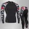 Fitness MMA Shirt Men Rash Guard Men T -shirt Macht Compressie Bodybuilding Skull Print Men 3D T -shirt Top T200413