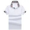 Partihandel 2215 Summer New Polos Shirts European and American Men's Short ärmar Casual Colorblock Cotton Large Size brodered Fashion T-Shirts S-2XL