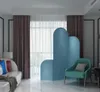 단단한 나무 접이식 스크린 북유럽 라이트 럭셔리 파티션 거실 단순 현대 침실 그물 레드 사진 배경 장식