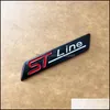 Naklejki samochodowe Metal Stline St Line Emblem Can Ogadek naklejka 3D do Forda Focus Mondeo Chrome Matt Sier Black Drop dostarczanie 2022 DHXQO