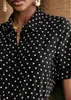 Robes Femme Franch Sezane Vintage Polka Dot Lace Up Shirt Dress9723333