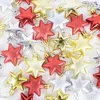 Christmas Decorations 12Pcs Plastic Heart Star Ornament For Christams Tree Decor Red Gold Silver Balls Xmas Decoration Year
