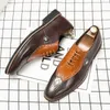 Dres Shoe Marine Pretty Uniform Men Shoe Navy Officer Murder British Men Suit Formal Leather Brown 220723