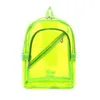 Mochila de plástico transparente transparente à prova d'água para meninas adolescentes PVC mochila escolar bolsa de ombro espaço notebook mochila