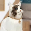 Abbigliamento per cani Ciondolo a campana carino Collare per animali Collari per feste di moda per animali domestici Catena color oro Gatti Cuccioli Forniture per cani Accessori