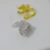 Brincos de pingente de designer vintage banhado a ouro 18K com clipe de borboleta de cristal completo brincos para mulheres com caixa de joias de luxo
