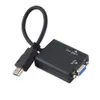 Convertisseur de câble HD 1080P HDMI vers VGA avec alimentation Audio adaptateur HDMI mâle VGA femelle pour tablette ordinateur portable PC TV