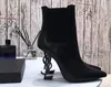 5616450 Stiefel Opyum Booties Lackleder High Heels Ankle Boot Logo Schuhe Damen Größe 35-41 Fendave