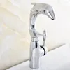 Bathroom Sink Faucets Basin Chrome Brass Faucet Dolphin Single Handle Deck Mounted Toilet And Cold Mixer Water Tap