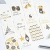 Décorations de Noël 100 PCS DIY Kraft Tags Joyeux Étiquettes Papier D'emballage Cadeau Accrocher Père Noël Cartes Xmas Home Party Supplies