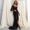 New Special Occasion Dresses One Shoulder Irregular Sequins Prom Evening Dress Bridesmaid party Dress M0843