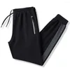 Men's Pants Men Trousers Thermal Ankle Banded Deep Crotch Trendy Leisure
