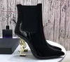 5616450 Boots Opyum Booties Patent Leather High Heels Ankle Boot Logo Shoes For Women Size 35-41 Fendave