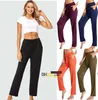 Pantalons pour femmes Capris Modal taille haute pantalons de survêtement pour femmes pantalons amples et confortables à jambes larges avec cordon de serrage pyjama d'entraînement Joggers avec poches