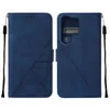 Business-Leder-Geldbörsenhüllen für Samsung A14 5G S23 Ultra Plus Moto Edge 30 G62 5G G32 X30 Pro S30 ID-Kartensteckplatz Drucklinien Handgefühl Hautgefühl Halter Flip Cover