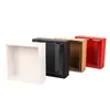 Gift Wrap 10Pcs Square Kraft Paper Box With Transparent PVC Window Black Cake Boxes Red Wedding Cookie Candy Packaging