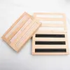 Jewelry Pouches 2 Pcs Wooden Earring Bangle Display Stand Ring Holder Rack Showcase Organizer Tray