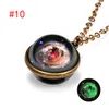 Vintage Ball Space Chocker Necklace for Women Night Light Pendant Necklace Fashion Jewelry Party Gift