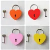 50pcs em forma de coração Concentric Lock Metal MulitColor Key Padlock Gym Toolkit Pacote de portas de portas de construção de suprimentos para casa Gardon