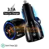 CC184 3,1 A Dual USB Auto Ladegerät LED Schnellladung Für 13 12 11 Pro Samsung S20 S10 Xiaomi Huawei Quick Charges 3,0 Telefon Ladegerät in autos