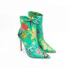 Boots 2022 Plus Size 34 45 Women Fetish Suede Stiletto 12cm High Heels Pink Green Neon Short Ankle Booties Peach Shoes 220901