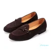 Kl￤dskor m￤n skor dagliga skor loafers fast f￤rg faux mocka retro klassiker