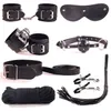 8pcs Bondage Restraint Set Blindfold Handcuffs Collar Leather Whip Ball Gag Rope Nipple Clamps Sex Toys for Woman Adult SM Fetish6096761