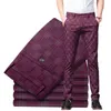 Abiti da uomo Autunno Plaid Stretch Pantaloni casual 2022 Mens Business Office Pantaloni eleganti da uomo di alta qualità Pantaloni classici da festa sociale