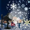 Lumières de fête de noël flocon de neige projecteur Laser Led scène lumière rotative motif de noël éclairage de vacances en plein air décor de jardin