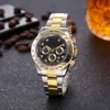 SuperClone DateJust RO Luxury Fashion Designer Watches Small Leisure Money Steel B Wate 3つの目で6本の針が針が動きません