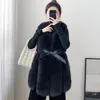 Женский мех мех Zadorin Korean Fashion Winter Fluffy Faux Vest Женщины элегантные пушистые теплые длинные осенние куртки куртки