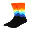 Socks Men clássico Men Casual Gentleman High Quality Color Puzzle