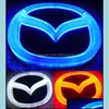 Pegatinas de coche 4D Logo Led Light con luces decorativas para coche lámpara pegatina insignia para Mazda 2/3/Cx7/Mazda8 12 0Cmx9 55Cm Drop Delivery 20 Dhydj