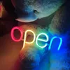 LED neon licht open bord flitsende usb shop werkuren veranderen kleuren adverteren heldere lamp bij winkeldeur