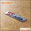 Naklejki samochodowe Metal Stline St Line Emblem Can Ogadek naklejka 3D do Forda Focus Mondeo Chrome Matt Sier Black Drop dostarczanie 2022 DHXQO